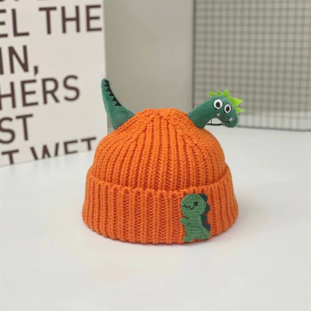 Sombrero de lana de invierno para niños Garry Baby Knitwear Sombrero de dibujos animados Little Dinosaur Baby Sombrero cálido y lindo