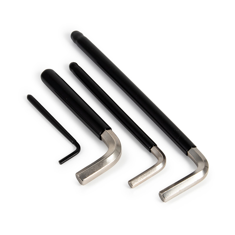 Fábrica personalizada cabeza plana inmersión plástico chaqueta llave inmersión plástico chaqueta llave aislante negro inmersión plástico llave hexagonal