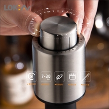 保鲜酒盖锈钢按压真空记保葡萄酒瓶塞红酒酒帽硅胶密封食级