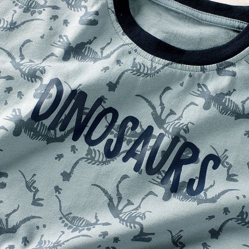 Children's clothing summer Korean style new boys' short-sleeved medium and large children's full-print dinosaur trendy tops children's short-sleeved T-shirts