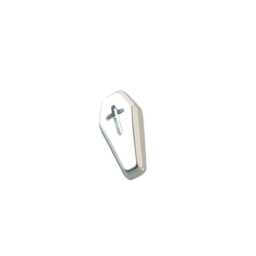Metal small lip piercing heart-shaped