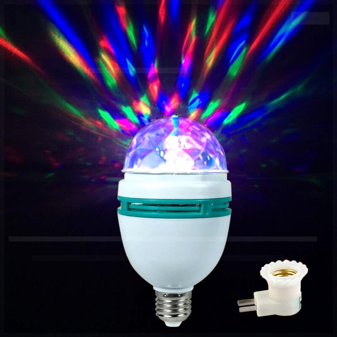 Bombilla LED giratoria con control remoto, bola mágica de cristal para KTV, fiestas y escenario