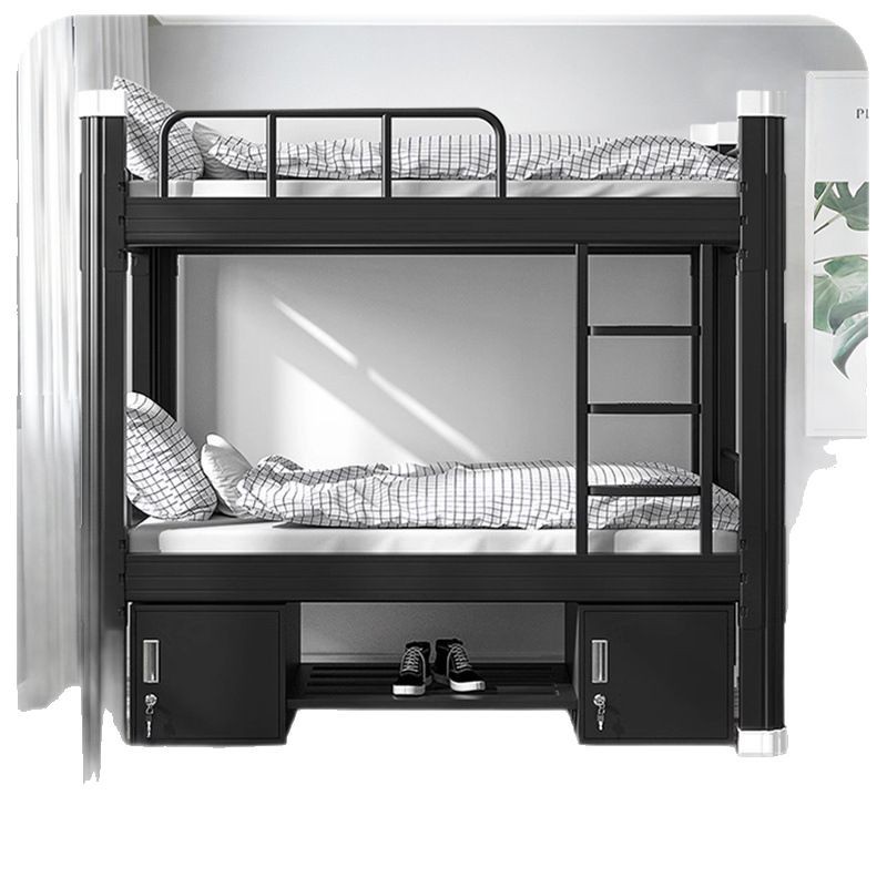 Cama de capa extra gruesa para niños y estudiantes, cama de hierro para adultos, dormitorio de personal, cama alta y baja