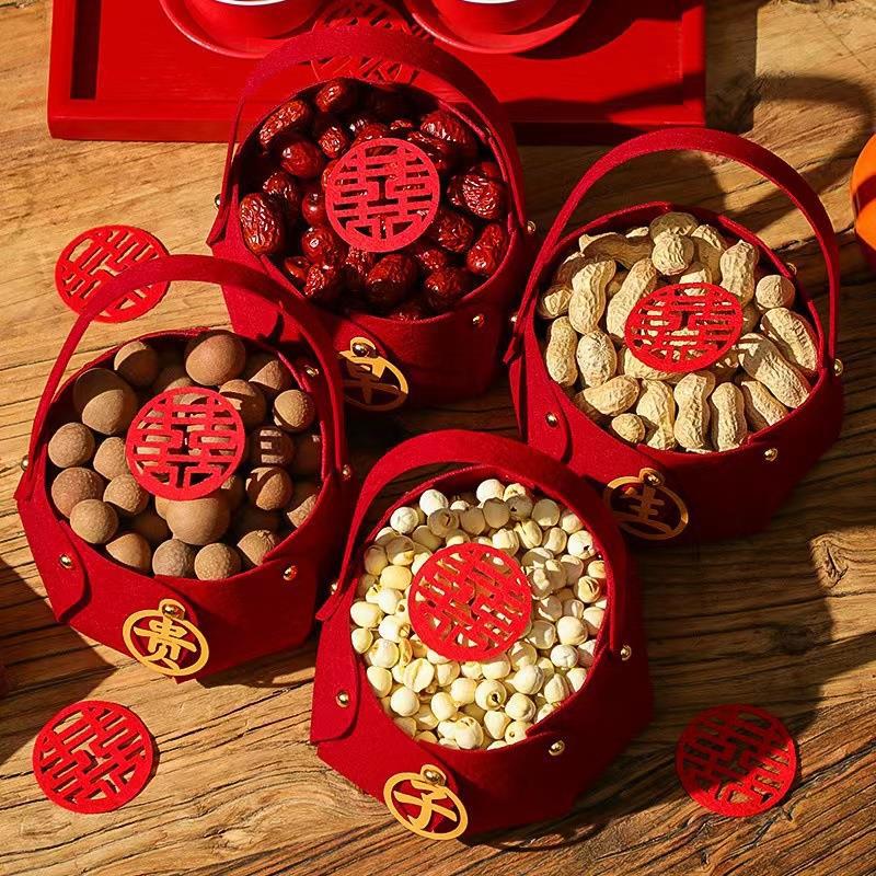 Moving house celebration new home decoration hand-held basket engagement decoration moving in ritual early birth of a precious child ornament