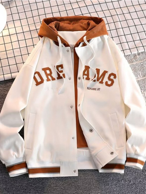 Chaqueta con capucha de moda de manga larga, ropa exterior japonesa, hombre perezoso, otoño e invierno, todo fósforo estándar, moda juvenil, nuevos ins