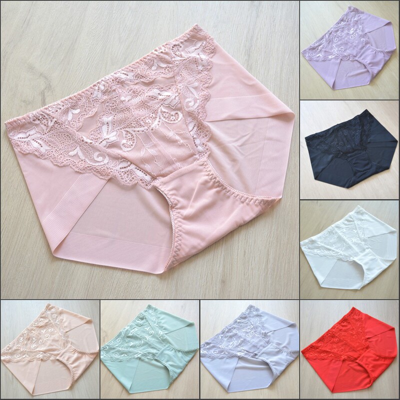 S919 Spring/Summer New Long-Term Collection Recommended: Lace-Trimmed Fabric, Smooth and Cool Triangle Women's Panties Available in Large Sizes