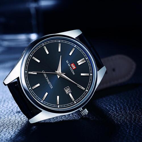  New Men's Watch, Waterproof Student Fashion Quartz Business Casual Steel Strap Calendar Watch