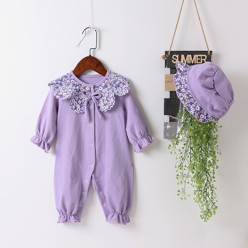 Baby Autumn Outfit Clothes for Girls, One-Piece Outing Climbing Suit with Hat, Super Cute Toddler Fall Harness for Infants