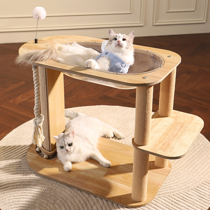 고양이 등반 랙 고양이 둥지 고양이 나무 통합 고양이 랙 고양이 잡기 나무 황마 열 공간 캡슐 고양이 점프 테이블 셀프-하이 장난감