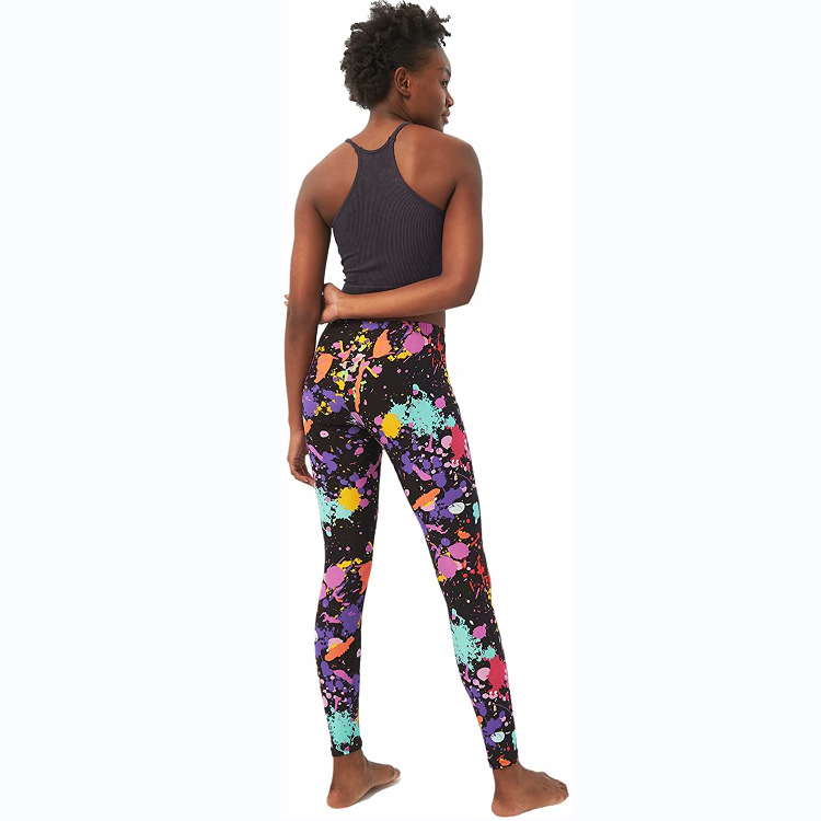 Abbigliamento da donna multicolore stampato slim fit fianchi sollevamento snellente grandi dimensioni corsa yoga fitness leggings_voghion.com