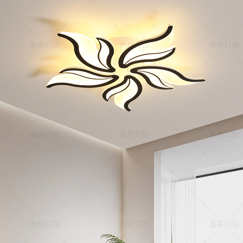 2024 new cross-border bedroom ceiling lamp modern led living room study home lamps creative flower indoor lamp