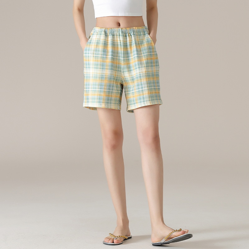Pantalones de pijama de mujer de verano delgados pantalones cortos de algodón para el hogar pantalones de mujer sueltos de verano solo pantalones de algodón para el hogar