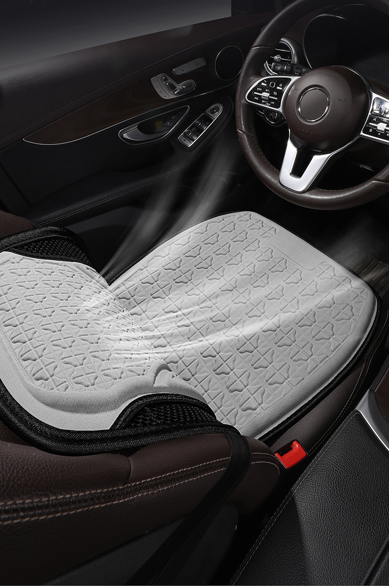 Business-Style Gel Lumbar Support Seat Cushion, Car Accessories, Office Backrest Cushion, Suitable for All Seasons, Steel Wire Lumbar Support