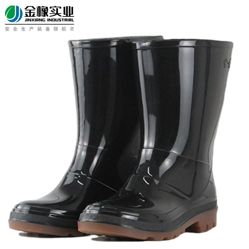 Модная Водная обувь Golden Oak, Мужская водонепроницаемая нескользящая резиновая обувь из ПВХ с подошвой из говядины, износостойкие ботинки для охраны труда, Заводской магазин