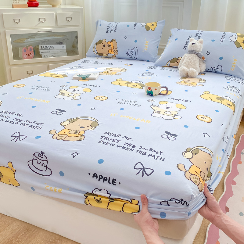 Madre y bebé dormir desnudo clase A cama de una sola pieza cama de algodón puro cubierta de cama de algodón lavado con agua cama de algodón cama de tres piezas
