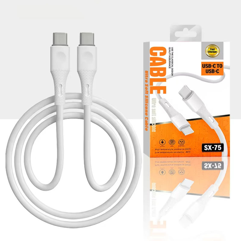 1Musb Cable Fast Charging Cable Dual Type C Cable Mobile Phone Data Cable Suitable for Xiaomi Samsung
