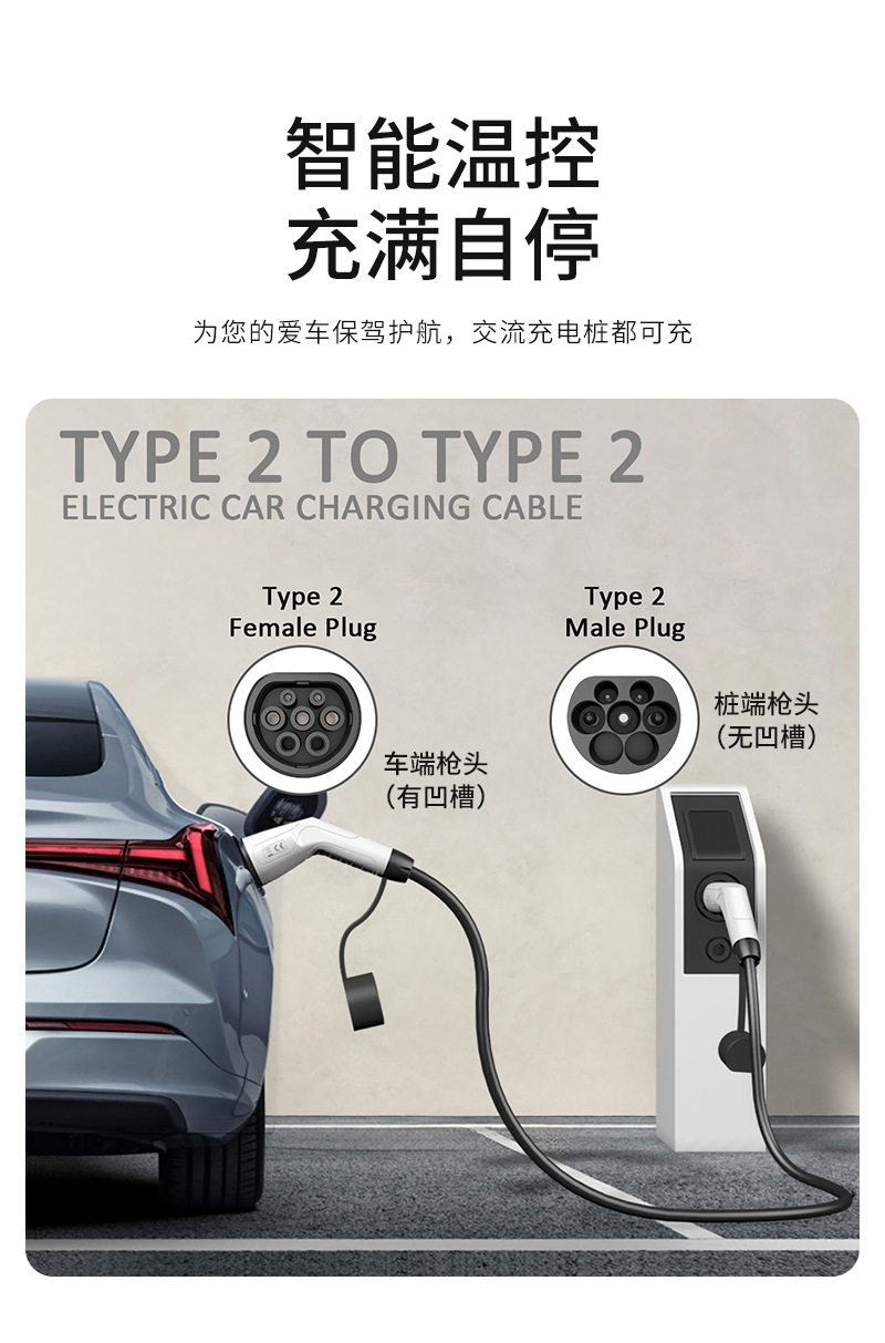 St-E250-Double-Head Gun for Electric Vehicles Type 2 European Standard Charging Double-Head Gun Cable Amazon Supply Wholesale