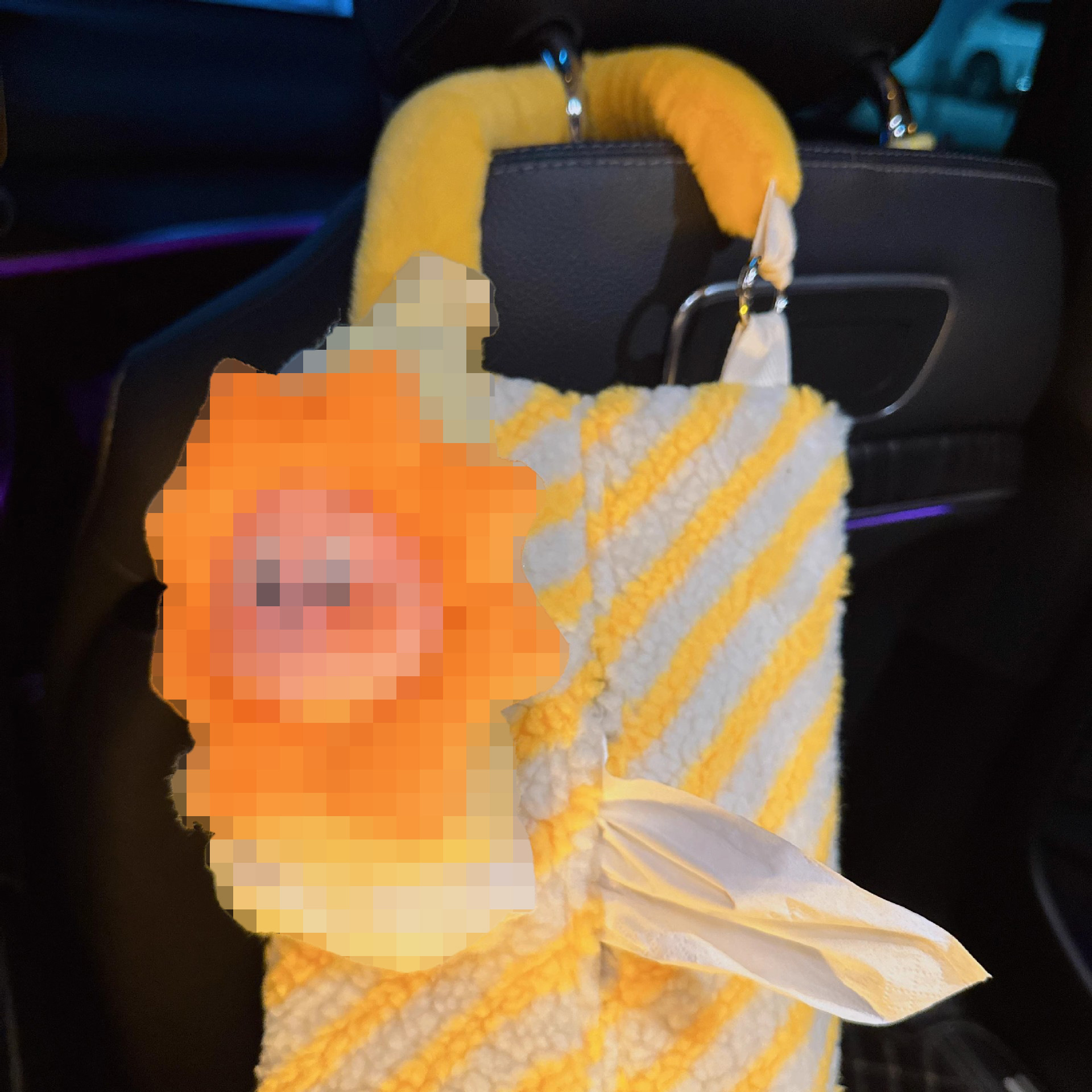 Car Tissue Box, Plush Hanging Bag, Car Storage, Cute Car Interior Doll, Car Essentials