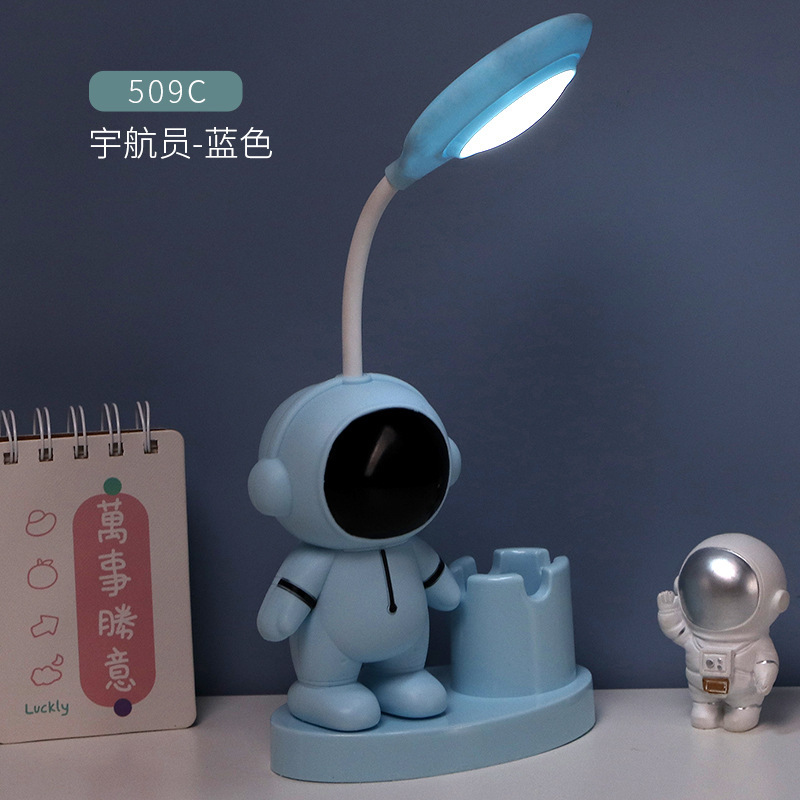 Pens holder, astronaut, table lamp, light strip, sharpener