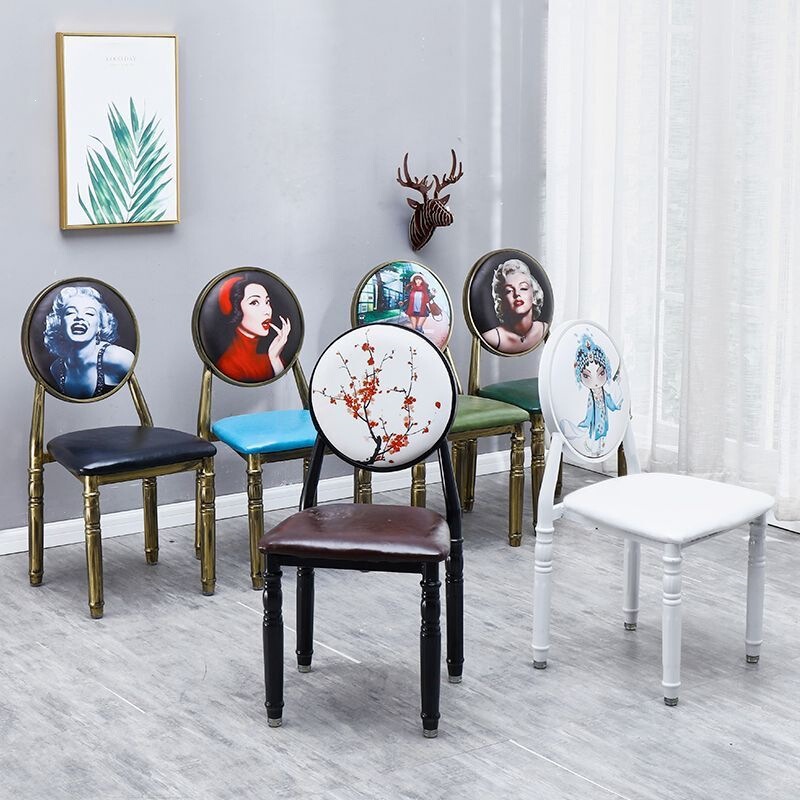 Iron Art Chair, Retro Nostalgic Makeup Chair, European-Style Backrest Chair, Manicure Chair, Cafe, Milk Tea Shop, Western Restaurant Dining Chair Iron Art Chair, Retro Nostalgic Makeup Chair, European-Style Backrest Chair, Manicure Chair, Cafe, Milk Tea Shop, Western Restaurant Dining Chair