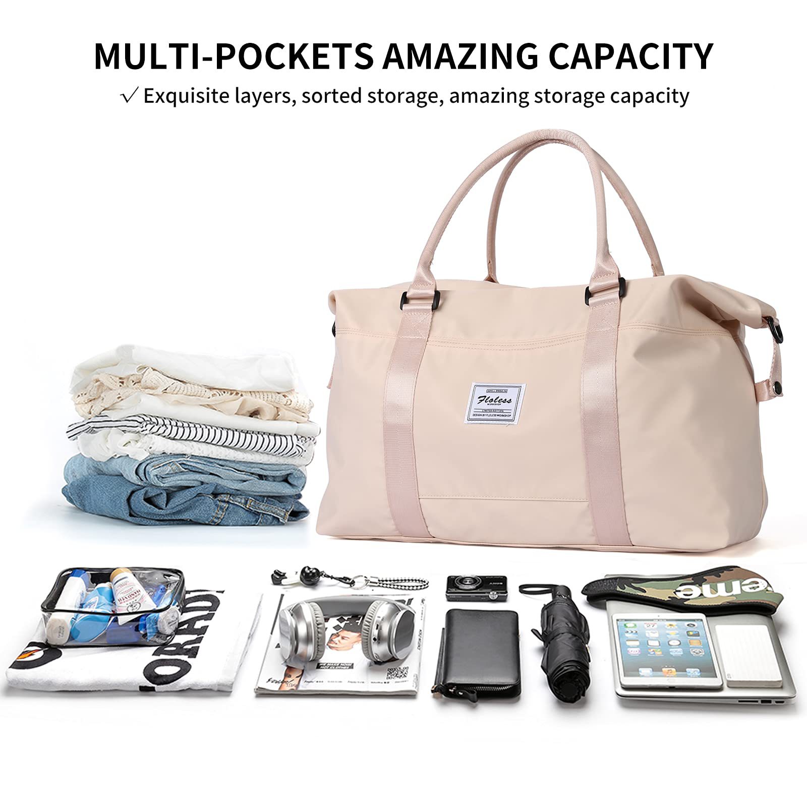 Reisetasche, neue Reisetasche mit hoher Kapazität, Kulturtasche, Fitnesstasche, Schwimmtasche, diagonale Umhängetasche mit einer Schulter_voghion.com