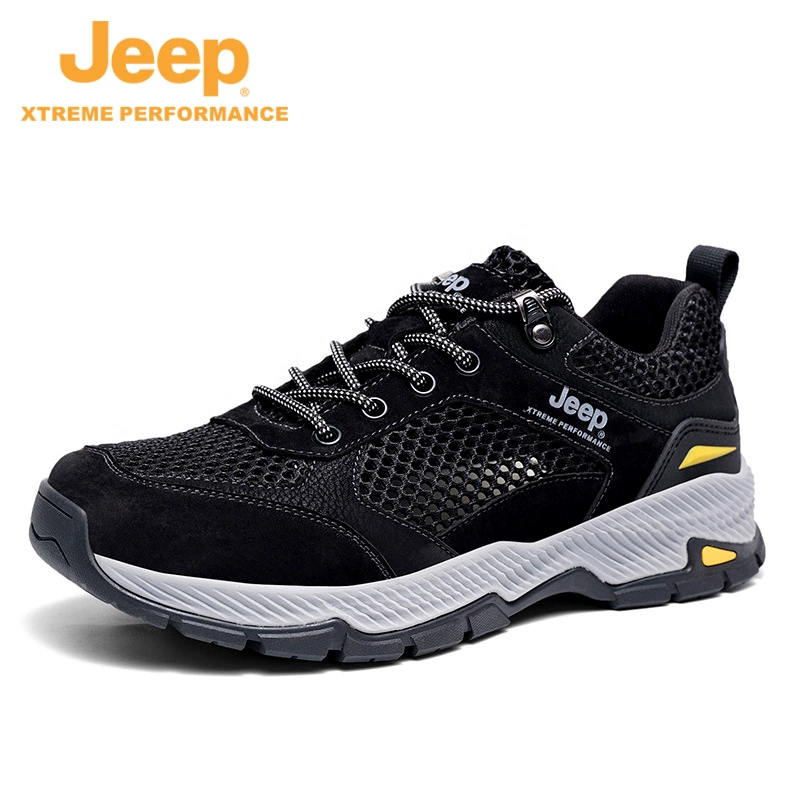 JEEP/JEEP осенние мужские новые уличные дышащие легкие износостойкие нескользящие походные туфли на мягкой подошве с сеткой