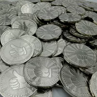 Металлическая жетонная монета для игры с большим пальцем, золотая, серебряная и медная памятная монета, игровой автомат с очками