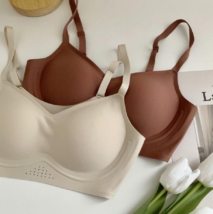 5533 deportes de Estilo Chaleco de yoga sin costuras tira de jalea ropa interior sujetador push-up de las mujeres sujetador de la espalda de la belleza inalámbrica transpirable