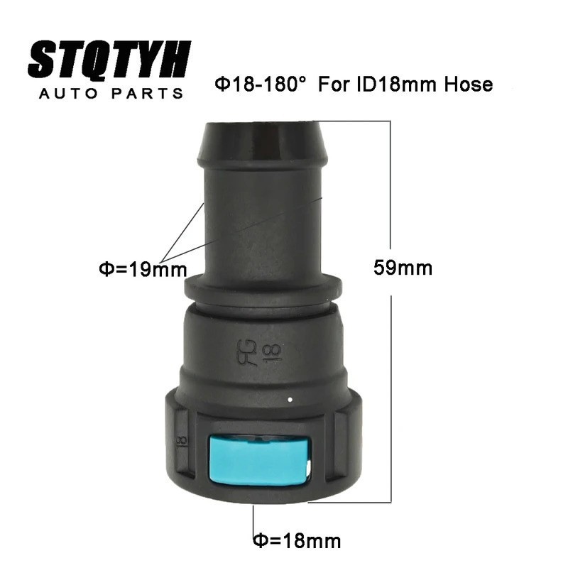 18mm Large Size Oil Pipe Joint with Inner Diameter 18 Rubber Pipe Fuel Injector Buckle Plastic Black Lock Buckle Clip