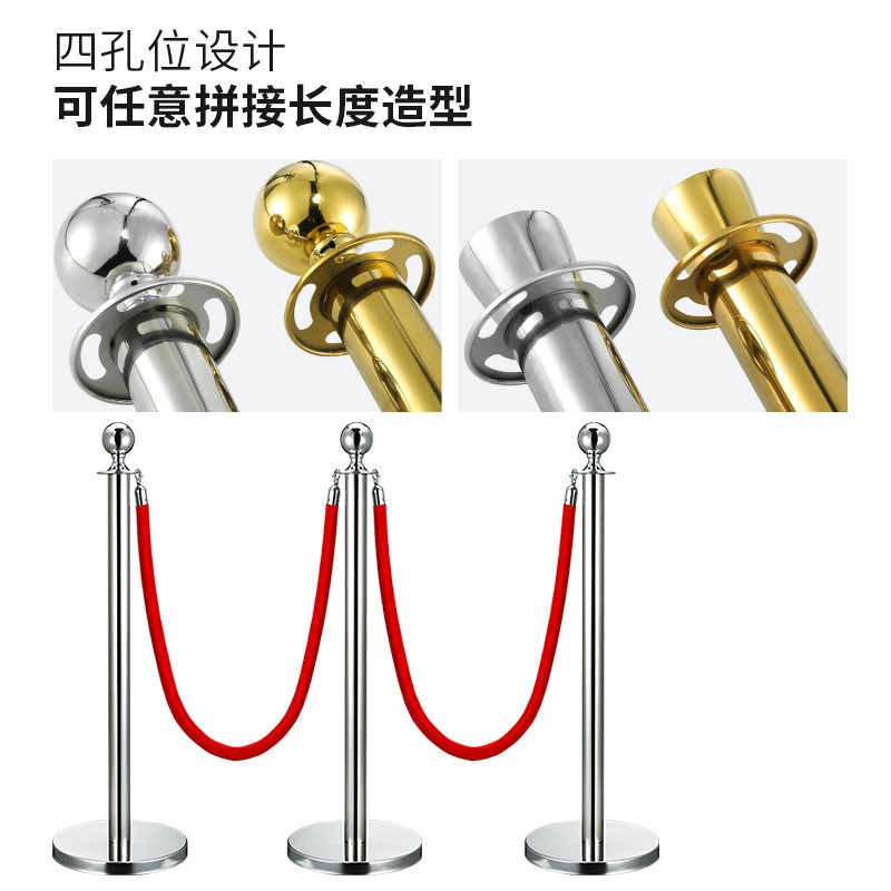 barra de conserjería hotel cuerda de un metro barandilla de alambre de acero inoxidable aislamiento banda de cola barandilla valla de bienvenida columna