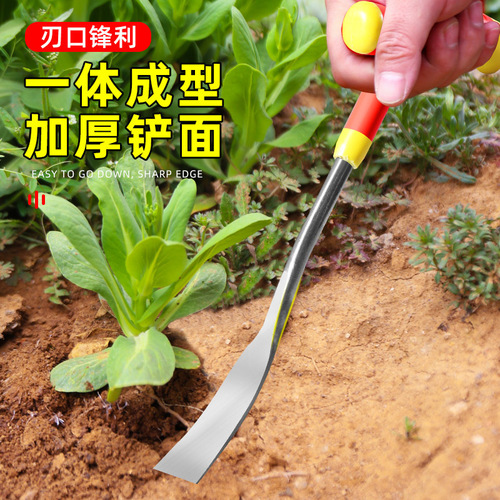 Garlic Digging Shovel Agricultural Stainless Steel Flower Shovel Gardening Weeding Small Shovel Plastic Handle Digging Wild Vegetables Garlic Digging Shovel