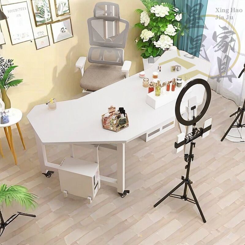 Computer desk, movable study desk, dedicated for live streaming, gaming streamer e-sports desk, streamer presentation desk, practical office desk