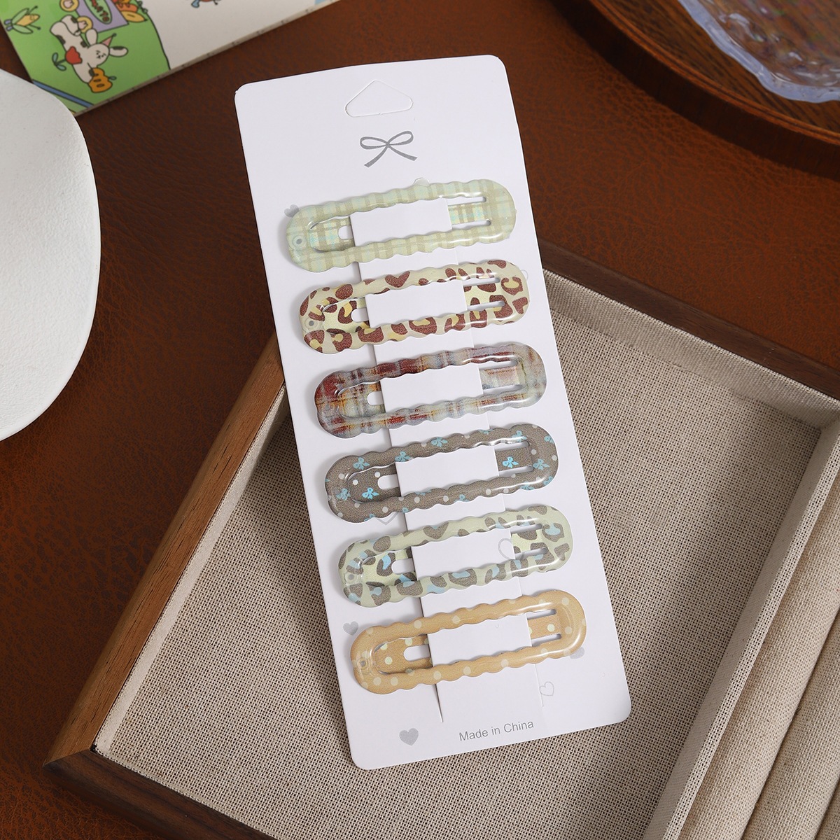 Wave oval coffee color model [6 pieces]