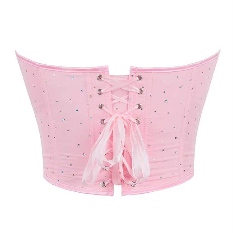 Nuevo diamante decoración damas para limpiar el pecho cintura sexy soporte de pecho plástico chaqueta AliExpress suministro de comercio electrónico transfronterizo