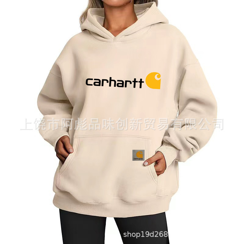 Amazon Cross-Border Mango Carhartt Autumn and Winter Fleece Sweatshirt Women's Hoodie with Pockets Loose Pullover Sweatshirt Amazon Cross-Border Mango Carhartt Autumn and Winter Fleece Sweatshirt Women's Hoodie with Pockets Loose Pullover Sweatshirt