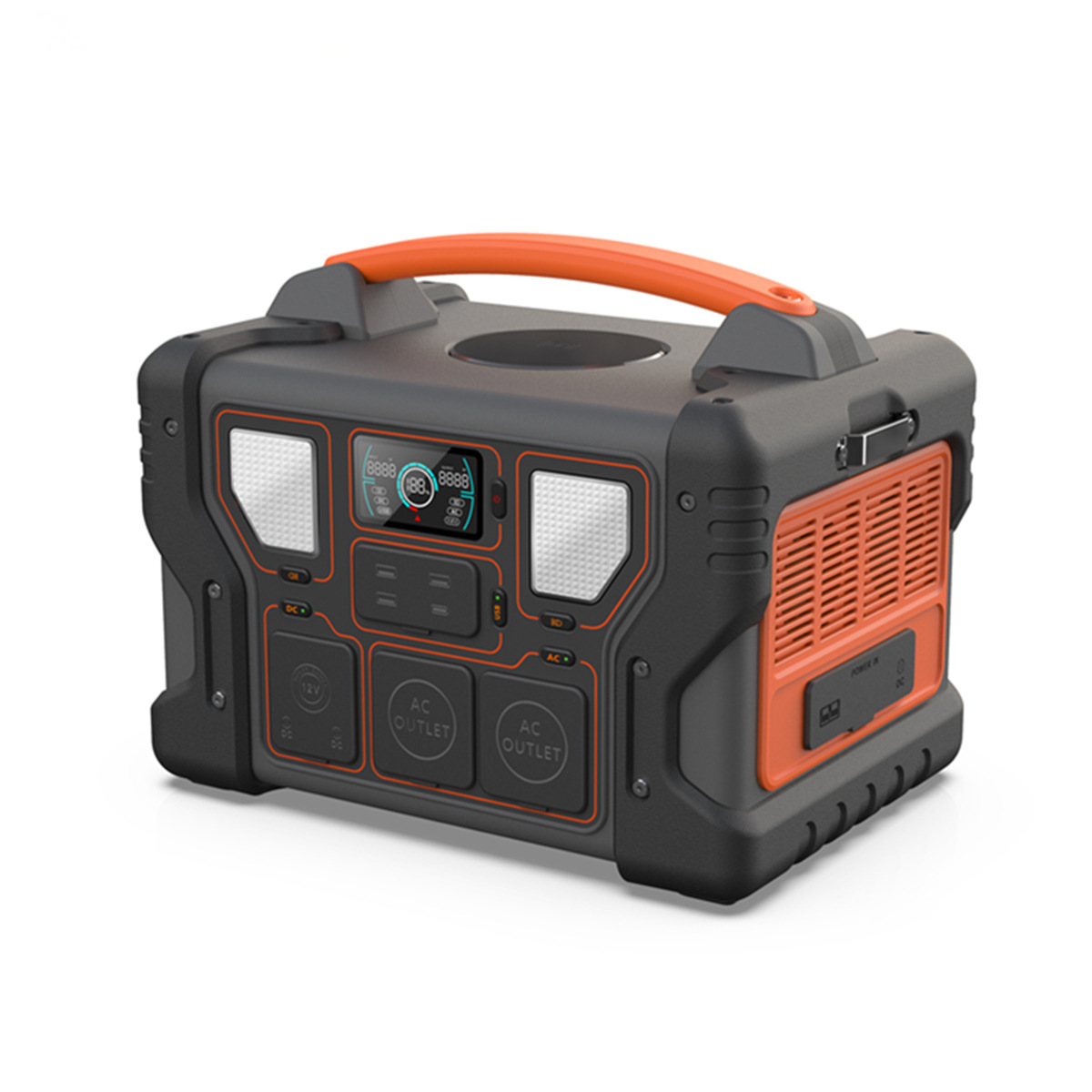 Fuente de alimentación de almacenamiento de energía de carga rápida con inversor bidireccional de 2400W de 2 grados 220V/110V batería de fosfato de hierro y litio fuente de alimentación al aire libre