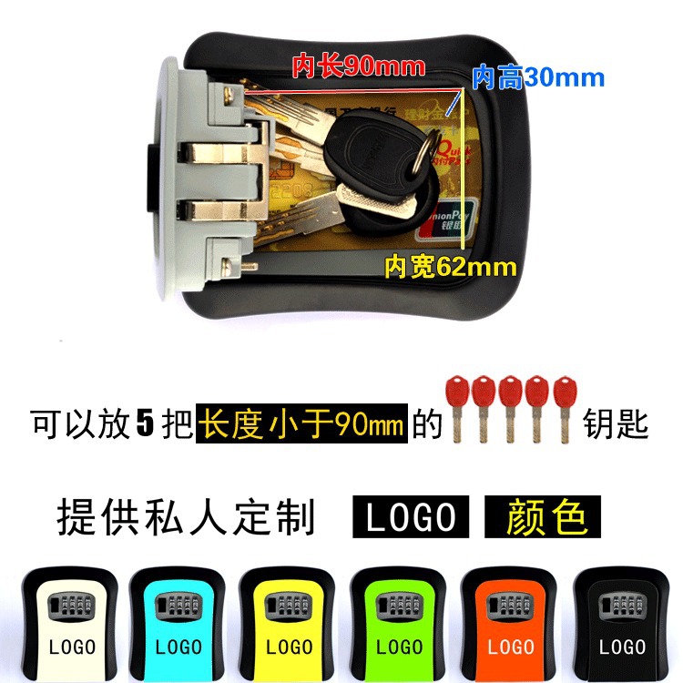 Imagen de publicidad empresarial propaganda gato ojo instalación arco clave contraseña caja Decoración de caja de llave de bloqueo de contraseña de plástico de ingeniería