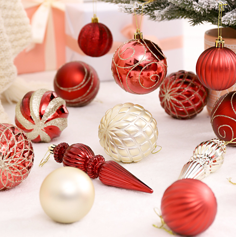 Amazon Navidad decoración Bola de galvanoplastia Bola de Luz Decoración árbol de Navidad colgante caja de regalo en stock al por mayor