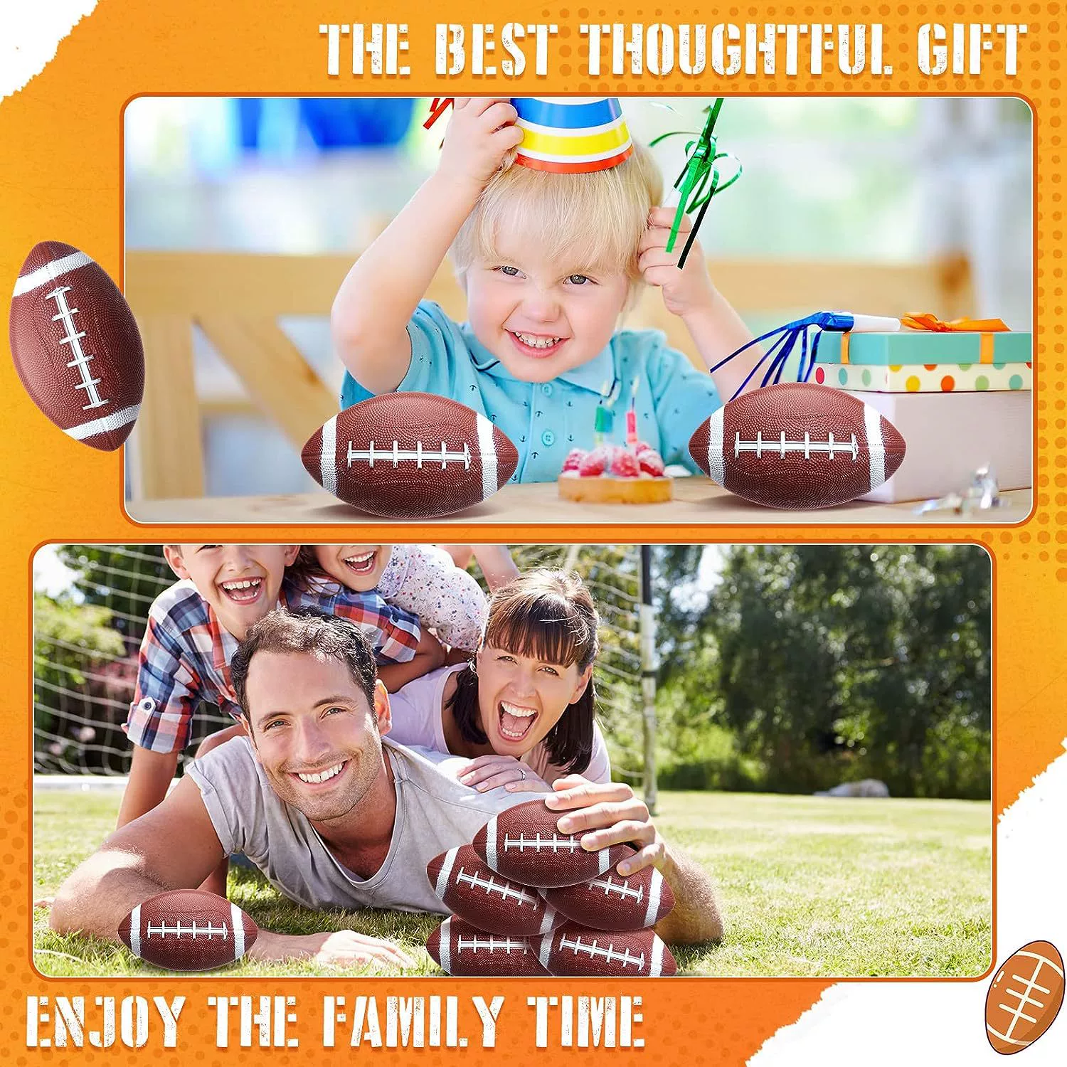 Инфляционная игрушка из пластика ПВХ, эластичный футбольный зажим, 18 см, американский стиль, оптом