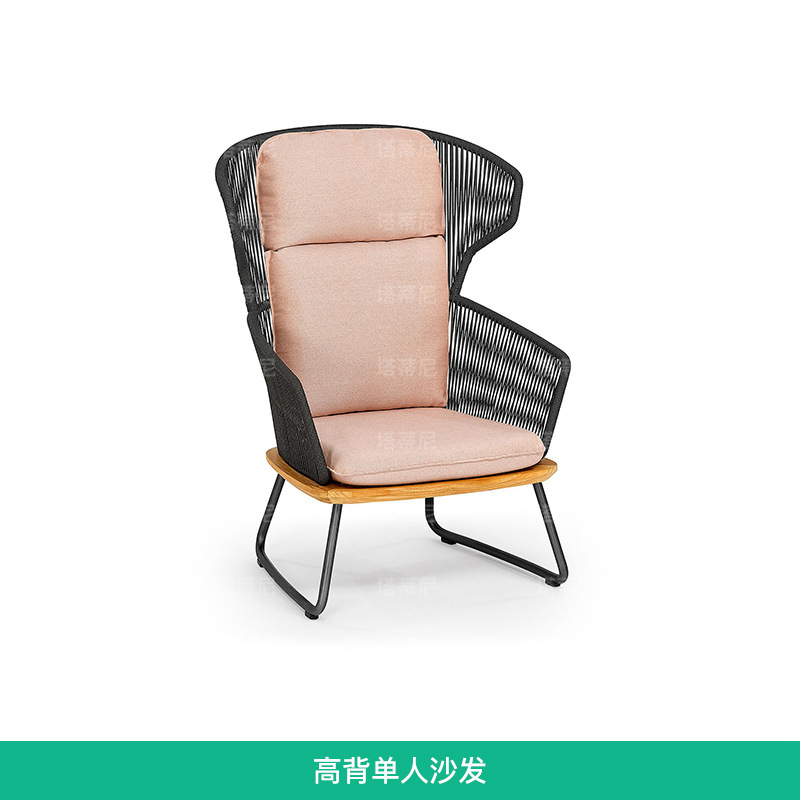 Conjunto de muebles de teca para exteriores, resistentes al sol y al agua, para patio, terraza, jardín, balcón, ideal para casas de huéspedes, hoteles y ocio, muebles de ratán.