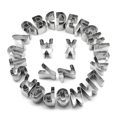 Stainless steel letter number 26 suit biscuit Cutters english Cookies Frosting Cake mold baking mould