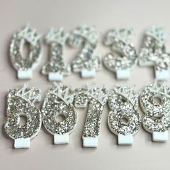 生日数字蜡烛蛋糕皇冠装饰公主创意庆生儿童派对周岁手工闪粉装饰