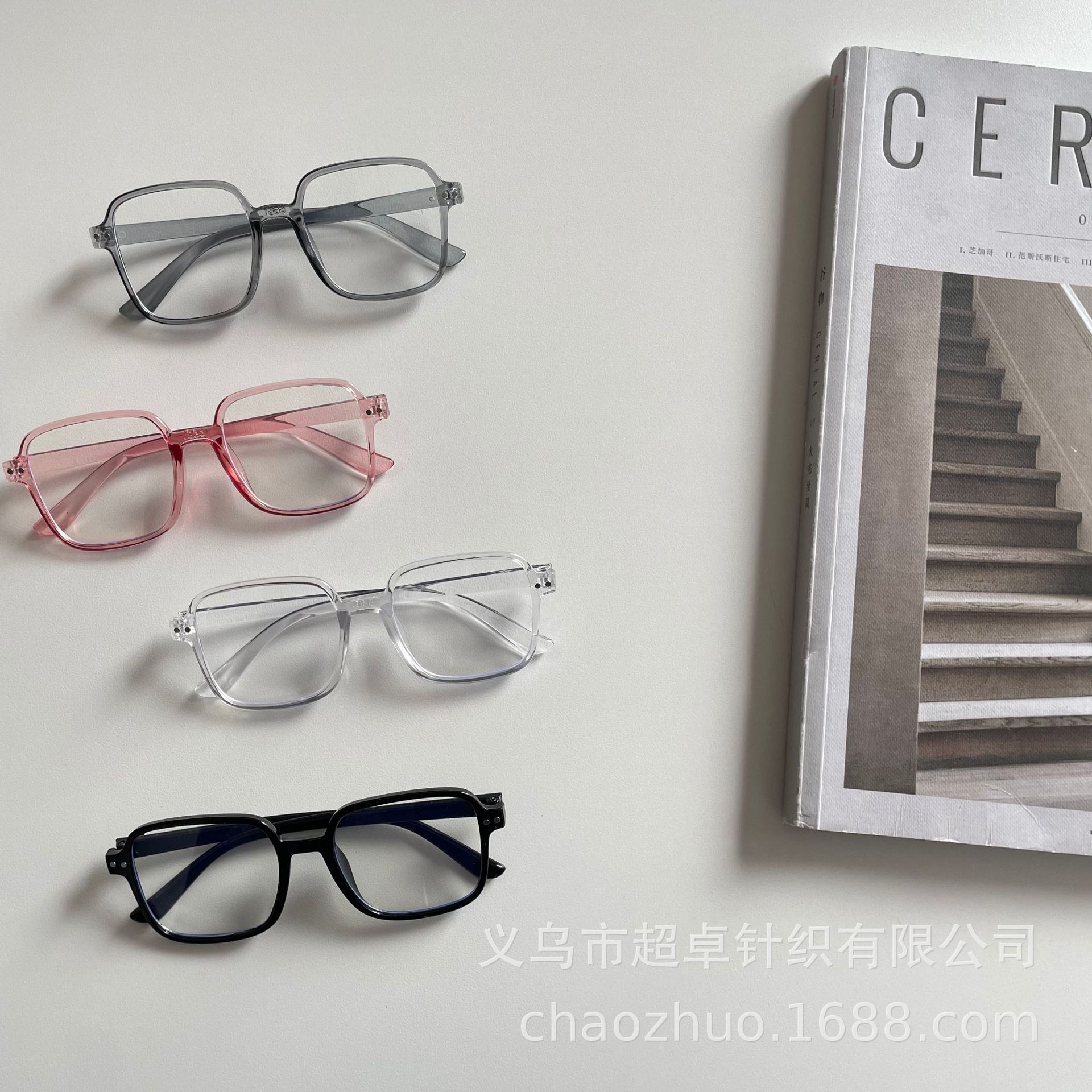 Retro children's transparent glasses