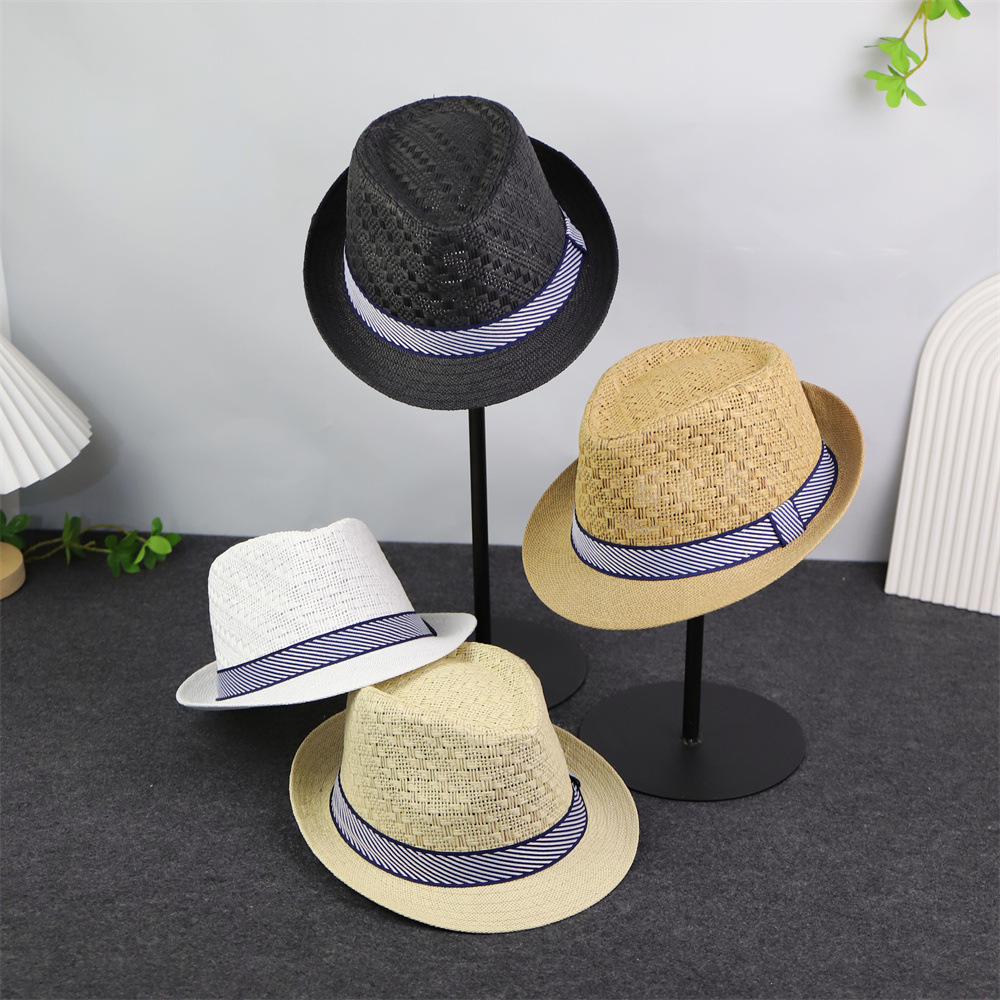 Nuevo sombrero de copa japonés y coreano, sombrero de sol casual de verano transpirable, sombrero de caballero de fiesta europeo y americano, jazz retro británico