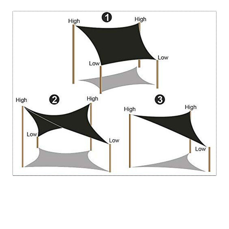 Outdoor Awning Car Shed Courtyard Rainproof Sun Protection Balcony Terrace Awning Sail Camping Awning Cloth Canopy Waterproof