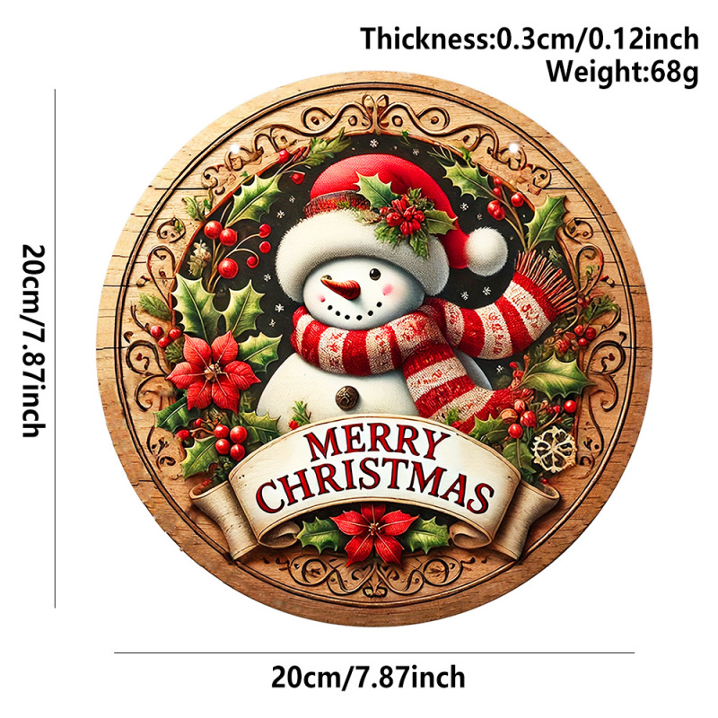 現物クリスマス円形ロゴ掛け木製クリスマス掛けシリーズ表札装飾クリスマスパーティーペンダント|undefined