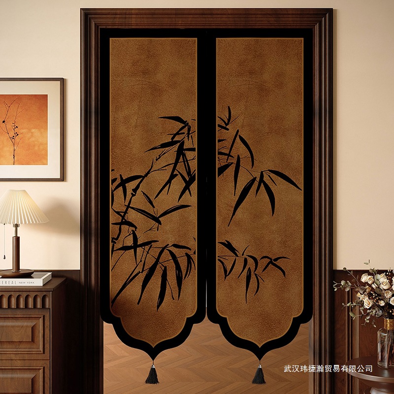 Door Curtain Partition Curtain 2025 New High-End Kitchen Curtain Bathroom Wardrobe Cloth Hanging Curtain Mid-Century Style Half Curtain