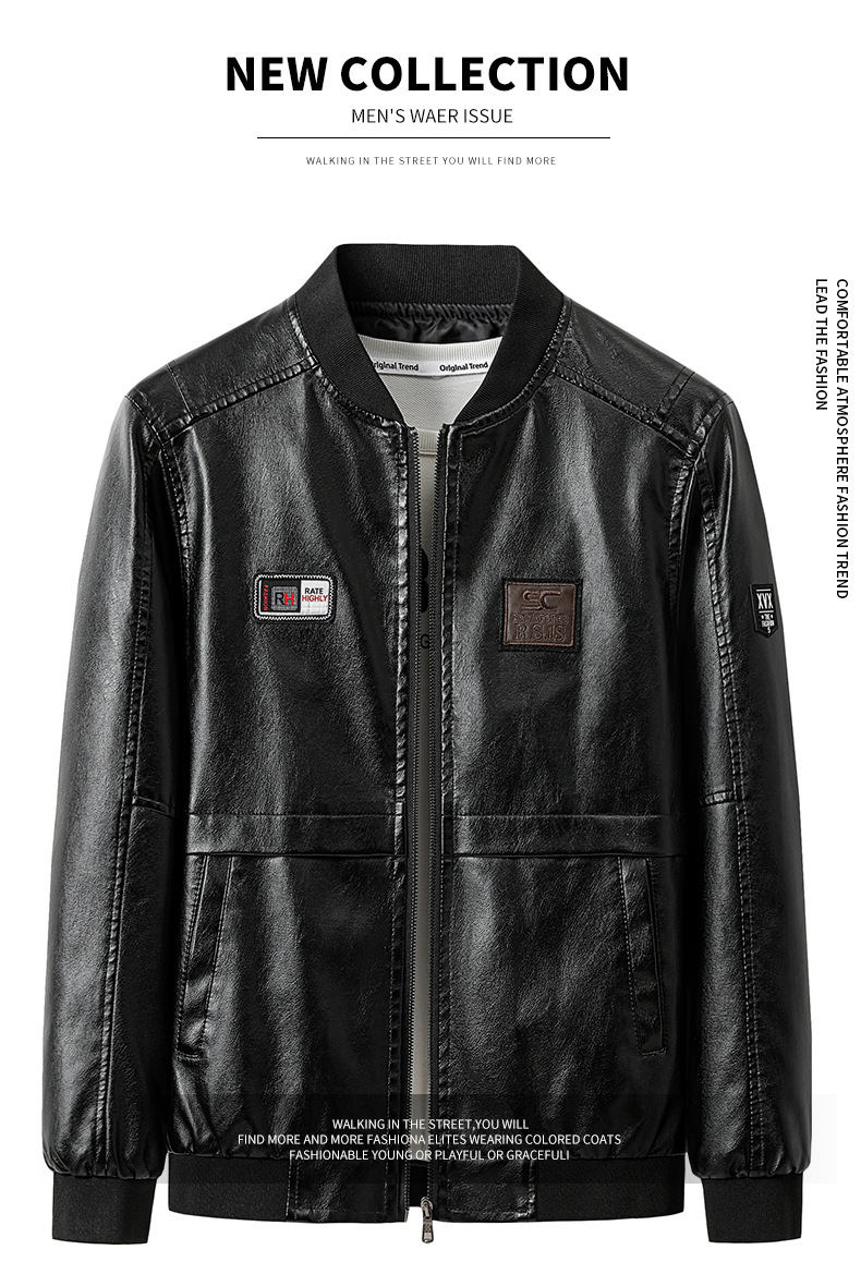 Genuine Leather Jacket Front View