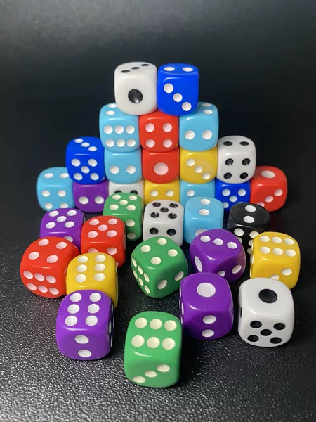 16mm large rounded corner solid color numbered dice, multi-color standard dotted dice, colorful game pieces, dice