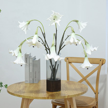 曼陀罗仿真花 高档PU2头曼陀罗 家居酒店工艺品装饰婚礼布置假花